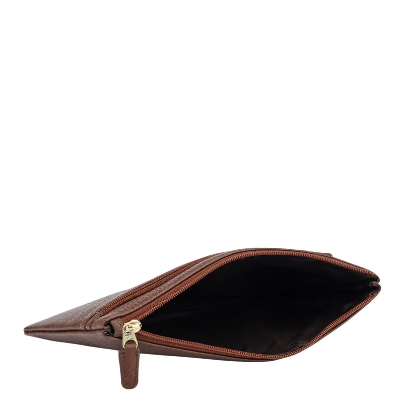 Da Milano Espresso Wax Leather Multi Pouch - Espresso  | Best Price UAE